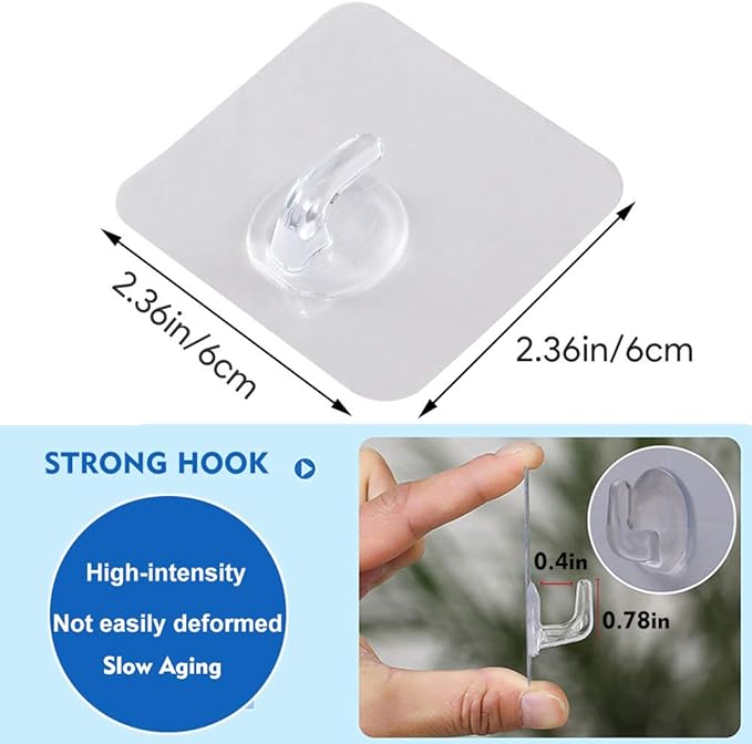 LAIGOO 12 Pack Adhesive Wall Hooks - Image 4