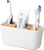 Toothbrush Holders for Bathrooms, Bamboo Tooth Brush Holder by Heagoale