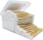 500/1000 Count 6'' Long Round/Pointed Cotton Swabs Durable Stem, Lint- Free Gun by GUNTECHKIT
