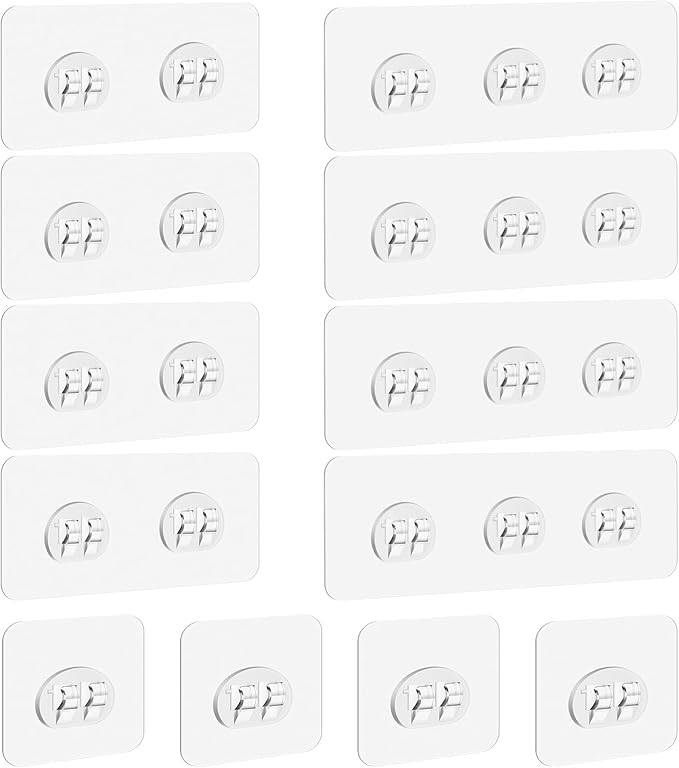 12 Pack Shower Caddy Adhesive Hooks Replacement, Shower Shelf Adhesive - Image 8
