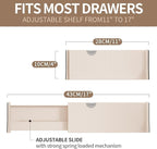 Drawer Dividers Organizer, Adjustable Separators 4" High Expandable from 11-17" - Image 3