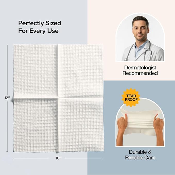 Face Towels - Ultra Soft and Thick Disposable Face Towelettes - Image 6