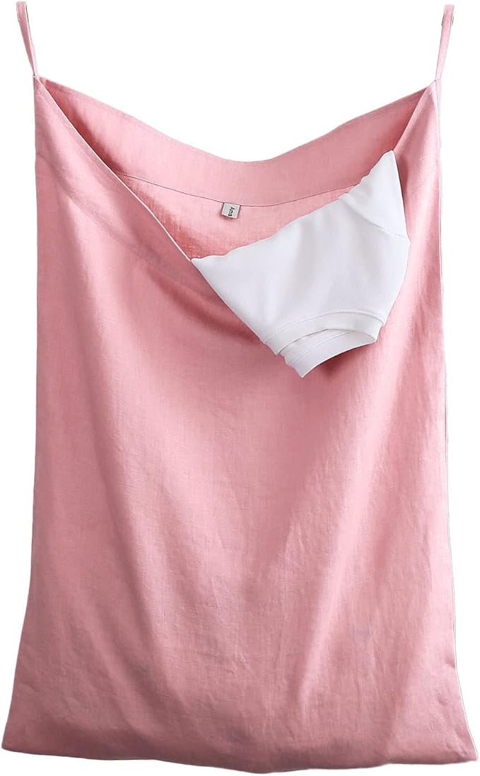 Amazhiyu Pure Linen Over The Door Laundry Hanging Hamper Bag by Amazhiyu