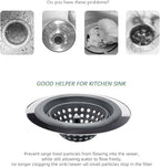 Kitchen Set of 2 Sink Strainers, Flexible Silicone Good Grip Kitchen Sink - Image 3