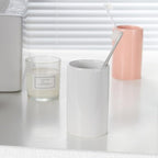 White Toothbrush and Toothpaste Holder, Ceramic Electric Toothbrush Holders - Image 7