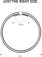 SetSail Adhesive Towel Holder for Bathroom Wall Stainless Steel Hand Towel Ring - Image 2