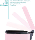 Home Zone Living 1.3 Gallon Small Bathroom Trash Can - Image 4
