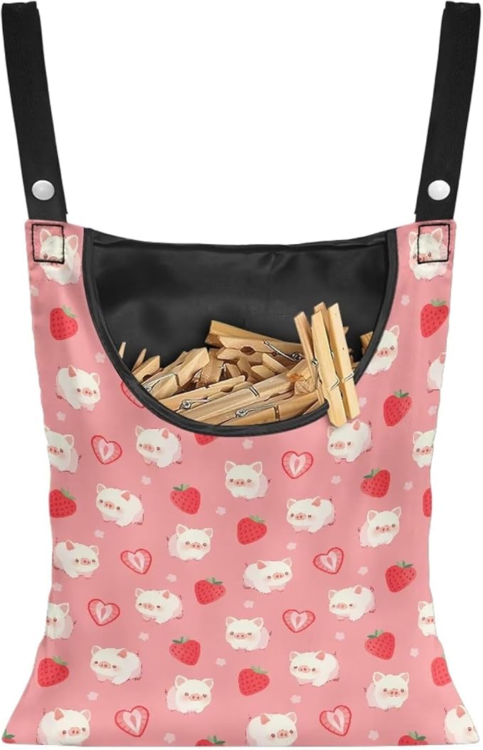 Clothespin Bag for Clothesline Outdoor, Soft & Lightweight Hanging Bag for by Unknown