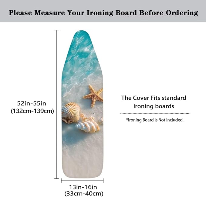 Standard Size Ironing Board Cover Protector Shell Starfish Beach Print Ironing - Image 5