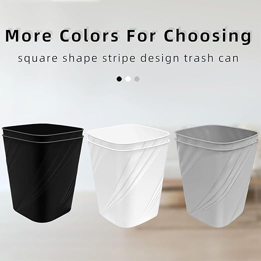 DAJITRE Small Plastic Trash Can Wastebasket Recycling Bin - Image 8