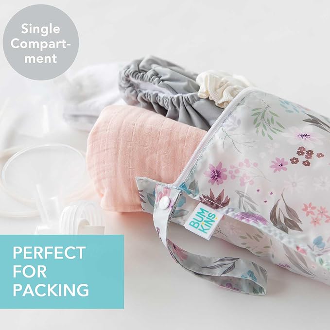 Bumkins Waterproof Wet Bag for Baby, Swim Suit, Cloth Diapers, Pump Parts - Image 2