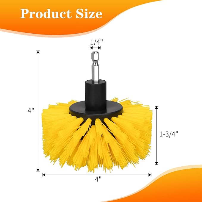 Drill Brush, Carpet Cleaning Brushes, - Image 7