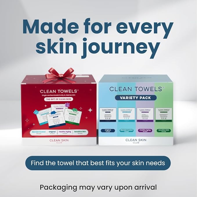 Clean Skin Club Clean Towels® XL Variety 4-Pack Travel Set, Disposable Face - Image 2