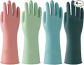 Bamllum 4 Pairs Dishwashing Gloves – Reusable Rubber Cleaning Gloves by Bamllum