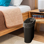 Small Trash Can Plastic Bathroom Wastebasket 3.2 Gallon Slim Garbage Container - Image 6