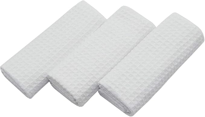 Waffle Weave Kitchen Towels Thick Microfiber Dish Drying Towels Absorbent Tea - Image 3