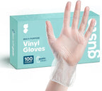 GUSTO Disposable Vinyl Gloves – Clear, Latex-Free, Powder-Free, BPA-Free – Safe by GUSTO
