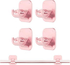 Adhesive Curtain Rods No Drilling Holder, No Drill Curtain Rod Brackets by Unknown