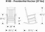 POLYWOOD Presidential Rocking Chair in Sand - Image 11