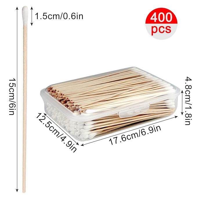 400 Pcs 6-Inch Long Cotton Swabs - Image 4