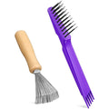 Boao 2 Pieces Hair Brush Cleaning Tool Comb Cleaner Brush Mini Comb Cleaning by Boao