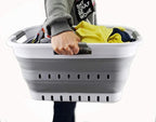 SAMMART 30L Collapsible 3 Handled Plastic Laundry Basket - Image 6