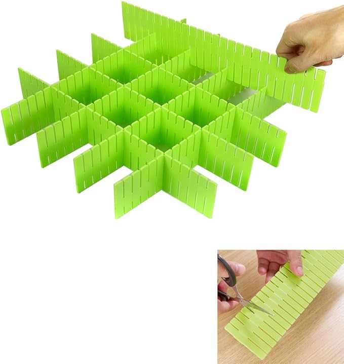 8pcs DIY Plastic Drawer Organizer Adjustable Drawer Dividers - Image 2