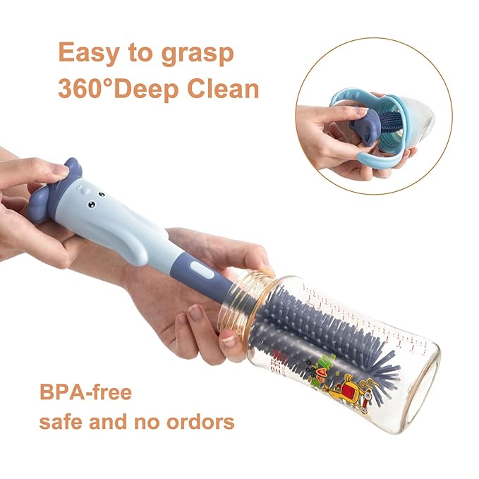 Chemimoso Multifunctional Cleaning Brush, Baby Bottle Brush, Bottle Brush - Image 5