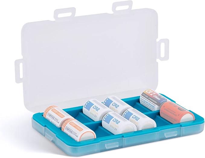 JJC Silicone CR2 Battery Case Holder Organizer, PP Battery Storage Box by JJC
