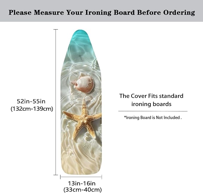 Starfish Sea Extra Wide Ironing Board Cover - Image 5