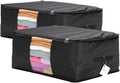 Comforter Storage Bags Pack of 2, Pillow Beddings/Blanket Clothes Organizer by VEAMOR