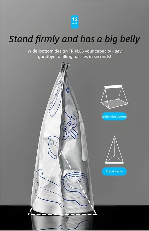Reusable Aluminum Foil Bags, Freezer Safe & Leak Proof Stand Up Storage Bags - Image 3
