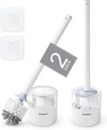 BOOMJOY Toilet Bowl Brush and Holder, 2 Pack Toilet Brush and Holder Set by BOOMJOY