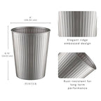 Monarch Abode Metal Bathroom Trash Can – Waste Basket - Image 2