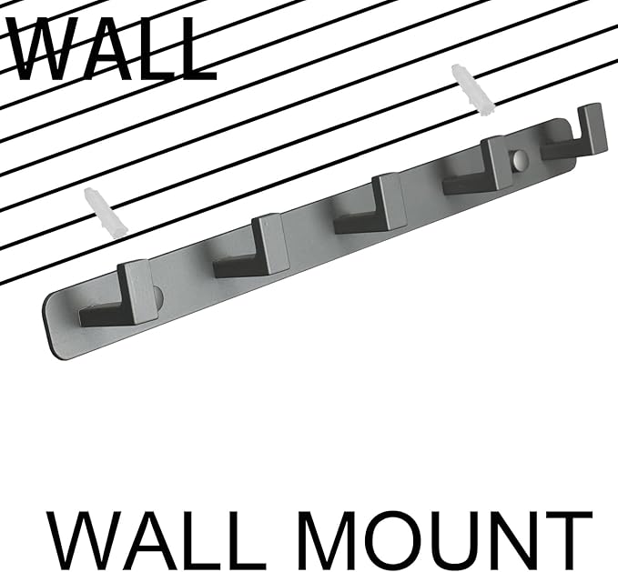 Coat Rack, Heavy Duty Stainless Steel 5 Tri Coat Hook Hanger, Wall Mounted - Image 6