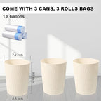UUJOLY Small Trash Can Wastebasket Garbage Can Container Bins - Image 2