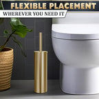 2 PCS Gold Toilet Brush and Holder Set - Image 9
