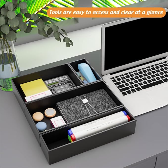 Black Bamboo Drawer Organizer - Image 5