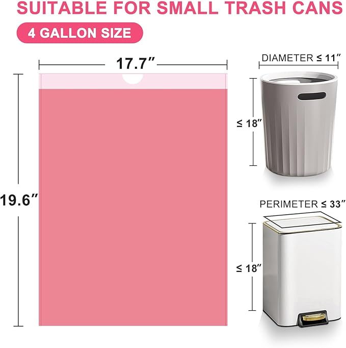 4 Gallon Trash Bags Drawstring 100 Count, JUKFITA Extra Strong Small Garbage - Image 6