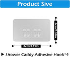 Lsnisni 10 Pack Shower Caddy Adhesive Replacement, Shower Adhesive Strips - Image 2