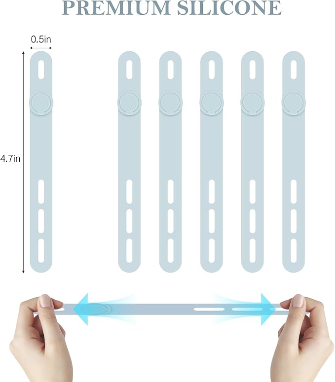Donruby 30Pcs Silicone Cable Ties - Image 2