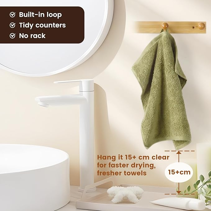 SEMAXE 100% Cotton Washcloths 12-Pack, 13 × 13 Inch Soft Luxury Face Towels – - Image 4