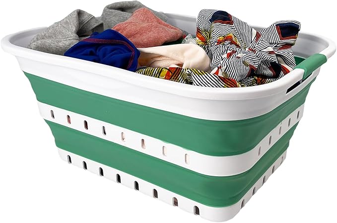 SAMMART 42L Collapsible Plastic Laundry Basket by SAMMART