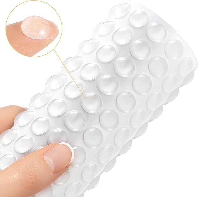 200 Pieces Cabinet Door Bumpers, 0.4inch Round Silicone Clear Self Adhesive - Image 4