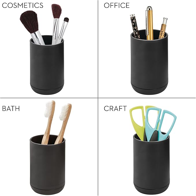 iDesign Toothbrush Holder for Normal Toothbrushes, Spin Brushes, and Toothpaste - Image 3