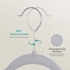 HOUSE DAY Quality Plastic Hangers 30 Pack, Non Slip Plastic Clothes Hangers Gray - Image 6
