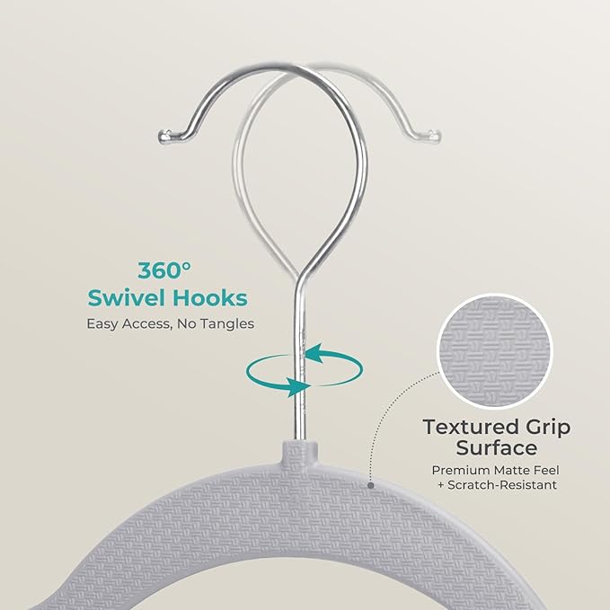 HOUSE DAY Plastic Hangers 100 Pack, Heavy Duty Hanger - Image 6