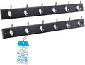 BIRDROCK HOME Oval Hook Coat and Hat Rack | 6 Hooks | 2 Pack | Wall Mount | by BIRDROCKHOME
