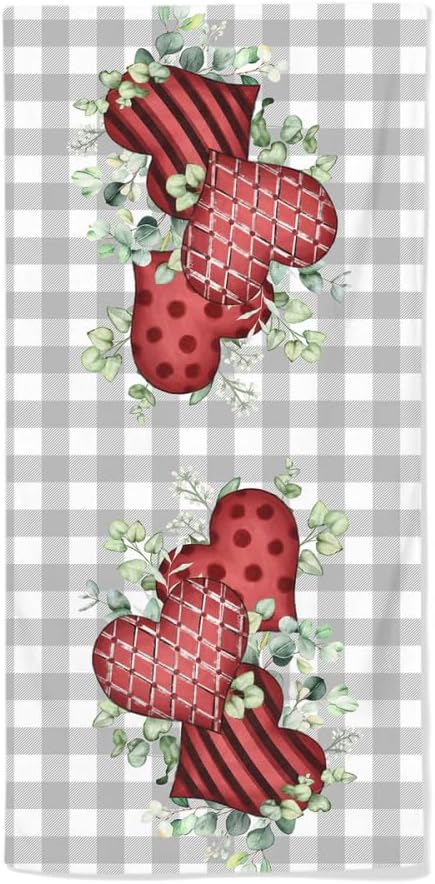 Valentine Bathroom Hand Towels, 2 Packs Decorative Pink Love Heart Kitchen - Image 8