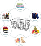2 Pack Hanging Storage Basket, Bathroom Basket, Household Goods, - Image 2